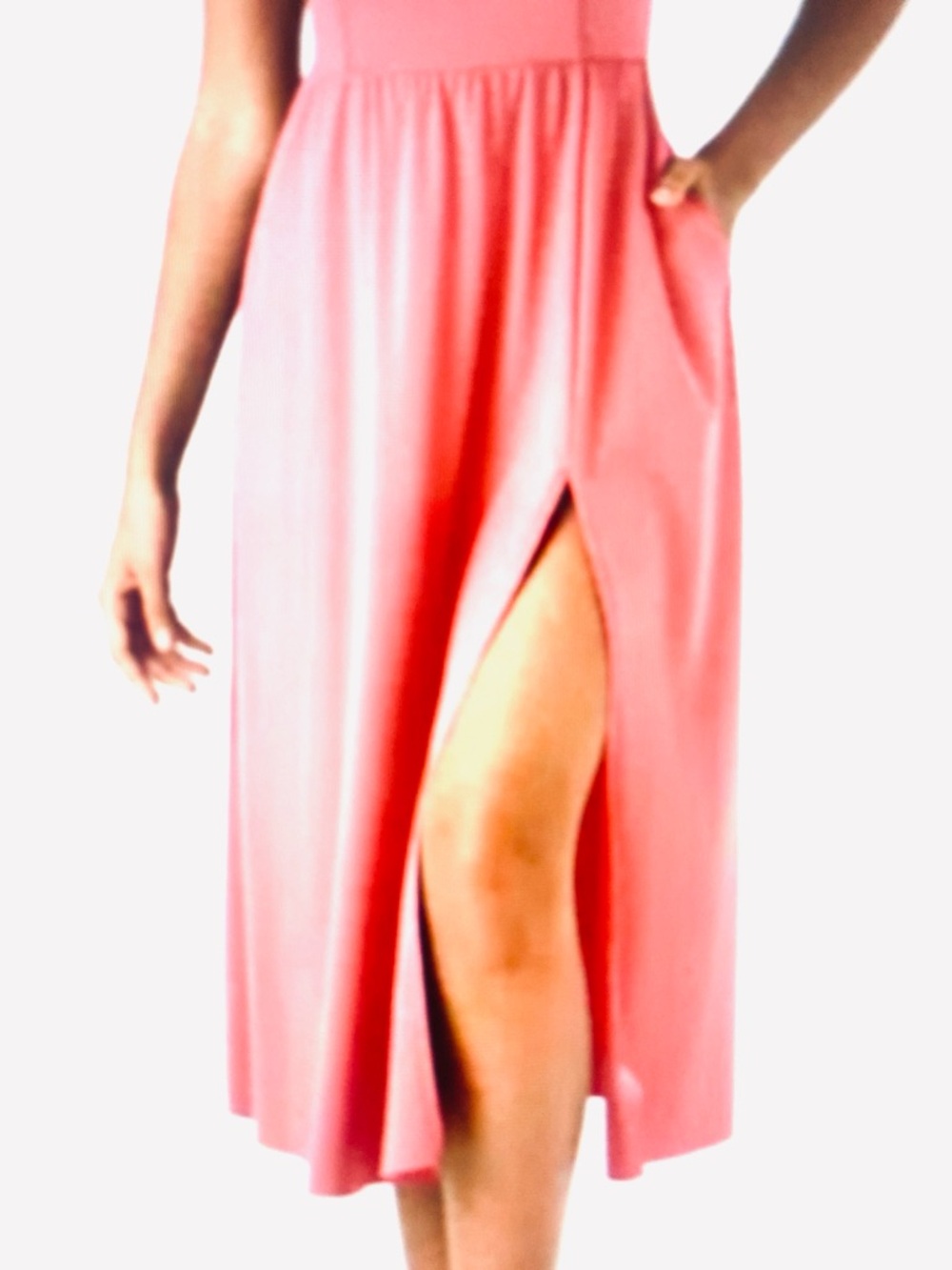 2X.  HALARA SOFTLY ZERO COOL TOUCH MIDI TWISTED BACK DRESS - Picture 3 of 8